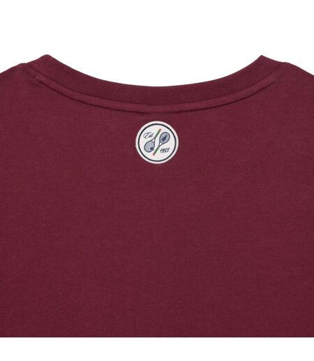 Mens Roland Garro Edition Cotton Tennis T-shirt Red Lacoste