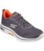 Skechers Mens Go Walk 2.0 Idyllic Arch Fit Sneakers (Charcoal/Orange) - UTFS10702