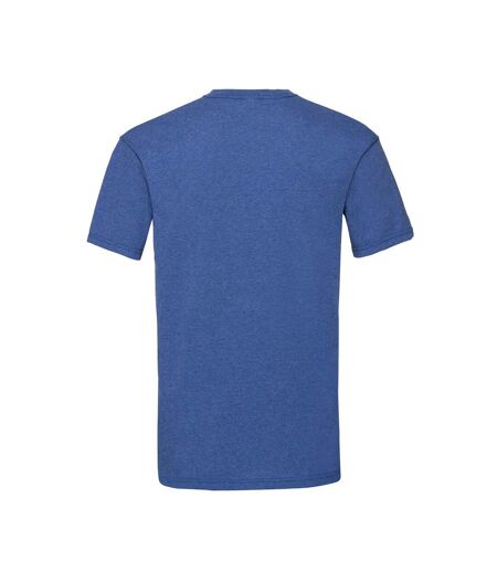 Mens Valueweight Heather T-shirt Retro Royal Fruit Of The Loom
