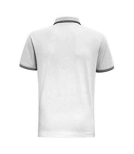 Asquith & Fox Mens Classic Fit Tipped Polo Shirt (White/ Black) - UTRW4809