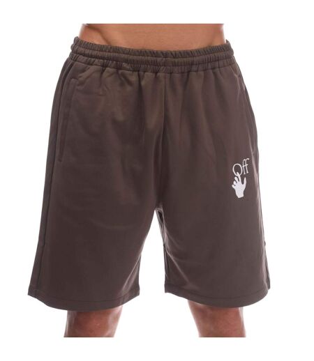 Mens hands off skate track shorts black Off White