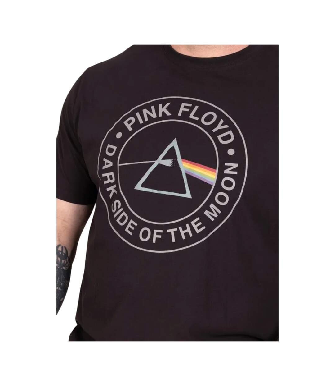 Mens Dark Side Of The Moon Darius D555 Pink Floyd Kingsize T-shirt Washed Black Duke-4