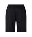 Mens Fleece Relaxed Fit Sweat Shorts Black White Off White-2