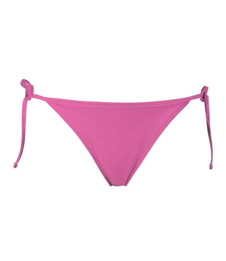 Womens/ladies Side Tie Bikini Bottoms Fluorescent Pink Puma