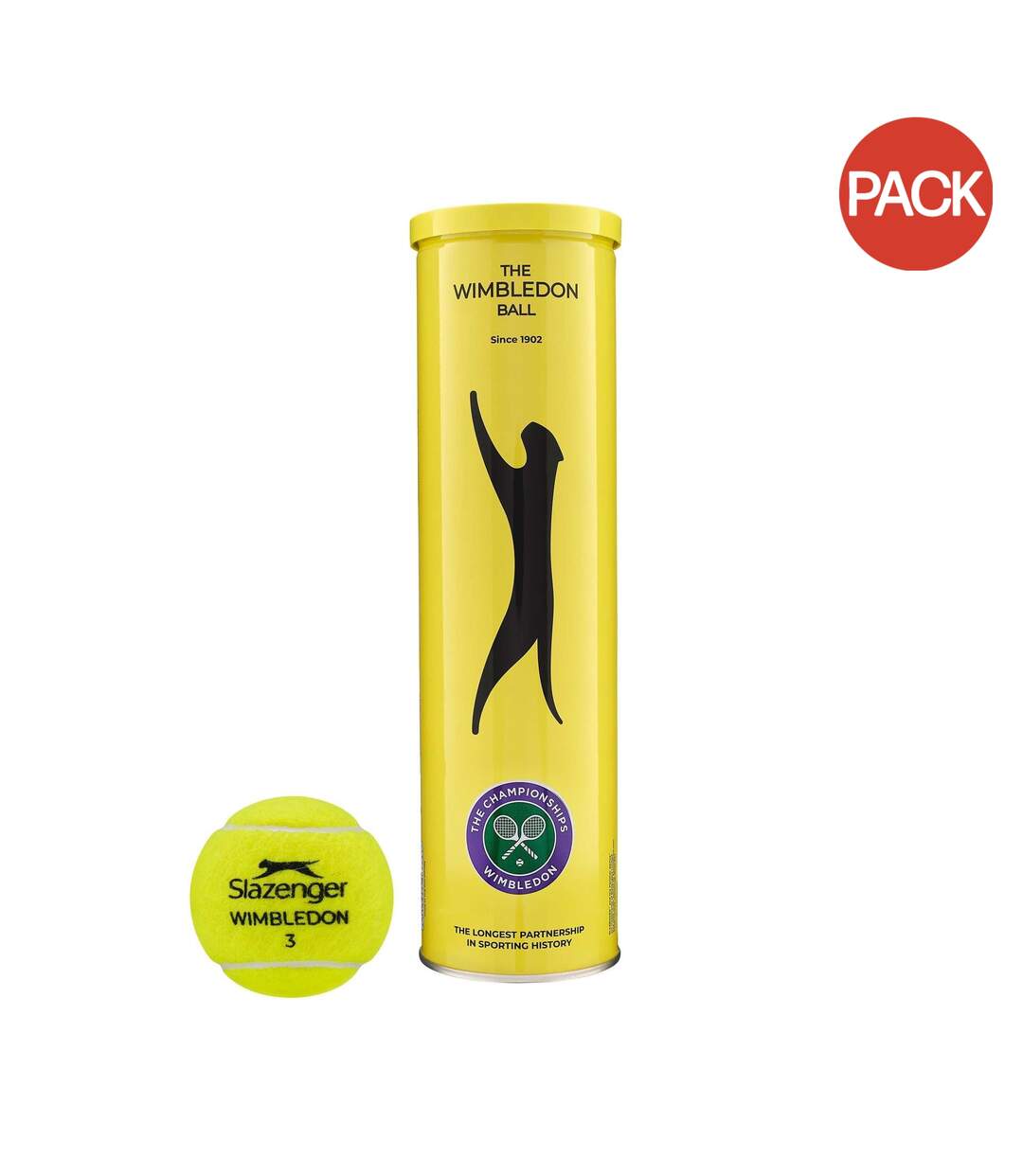 Balles de tennis wimbledon taille unique jaune Slazenger