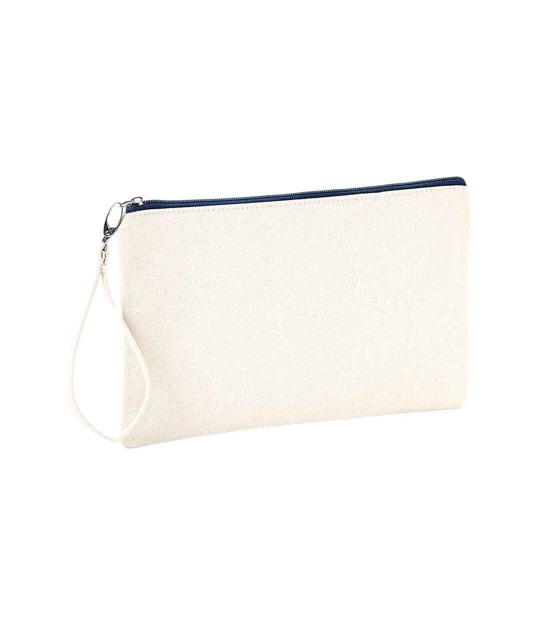 Canvas cosmetic bag one size natural/navy Westford Mill