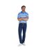 Polo Motif/style À Rayures Homme Bleu Électrique Raging Bull-1