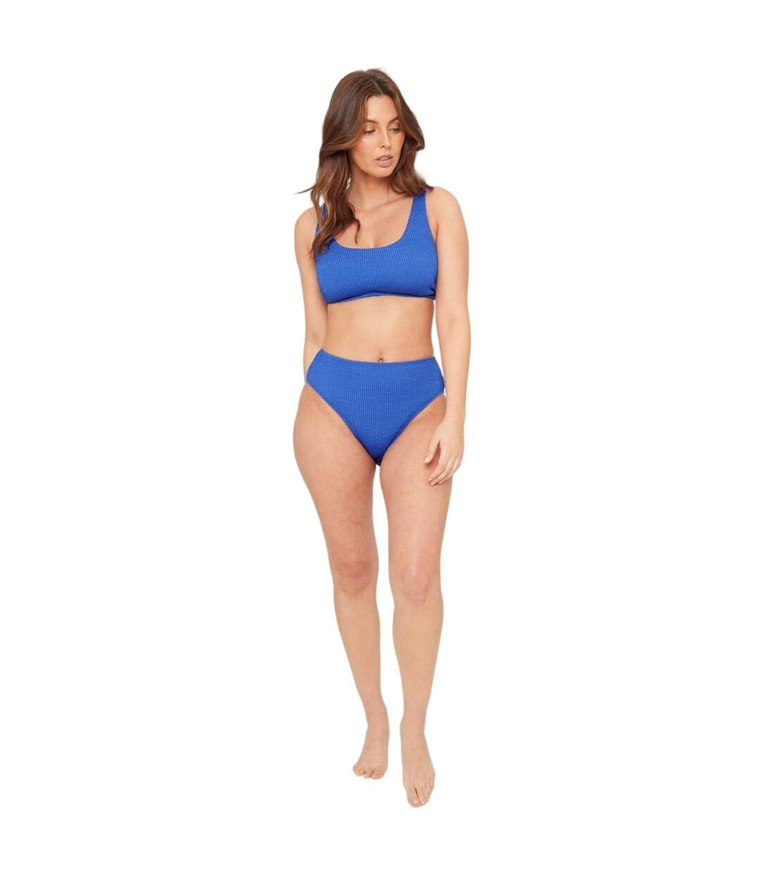 Bas De Maillot De Bain Motif/style Texturé Femme Bleu Foncé Be You-1