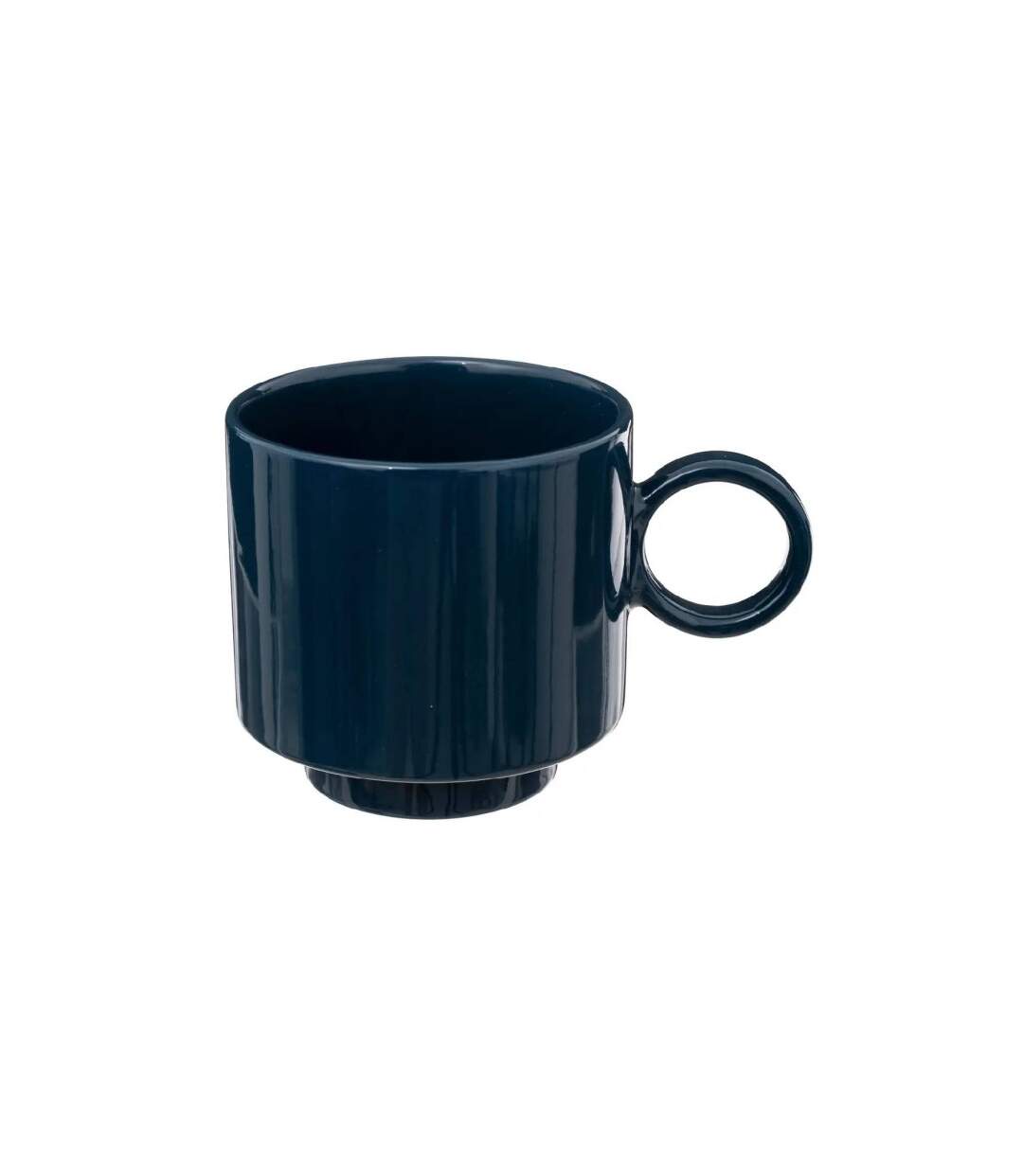 Lot de 6 Mugs en Céramique Anne 38cl Bleu Encre-2