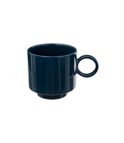 Lot de 6 Mugs en Céramique Anne 38cl Bleu Encre