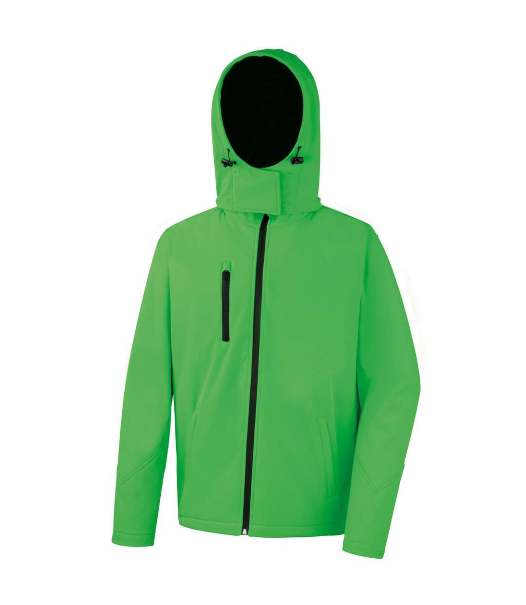 Result Core Mens Lite Hooded Softshell Jacket (Vivid Green/Black)