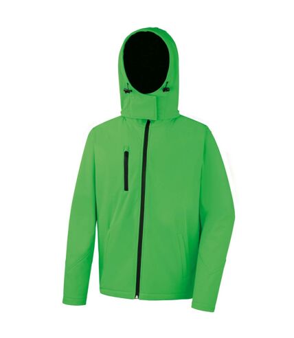 Result Core Mens Lite Hooded Softshell Jacket (Vivid Green/Black) - UTBC3253