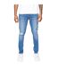 Mens Roke Skinny Jeans Washed Blue SikSilk-2