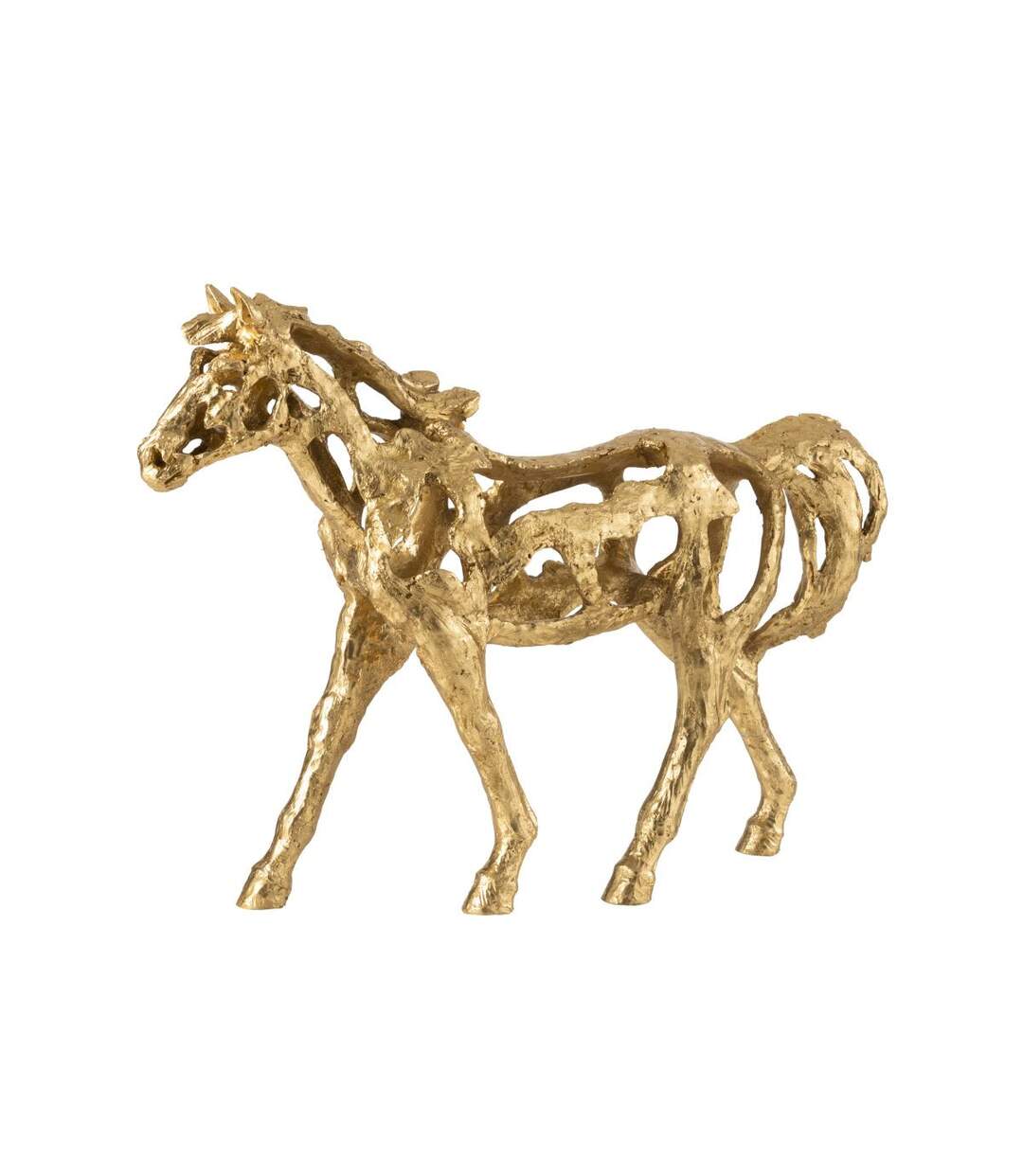 Statuette Cheval Ajouré Hollywood 57cm Doré-4