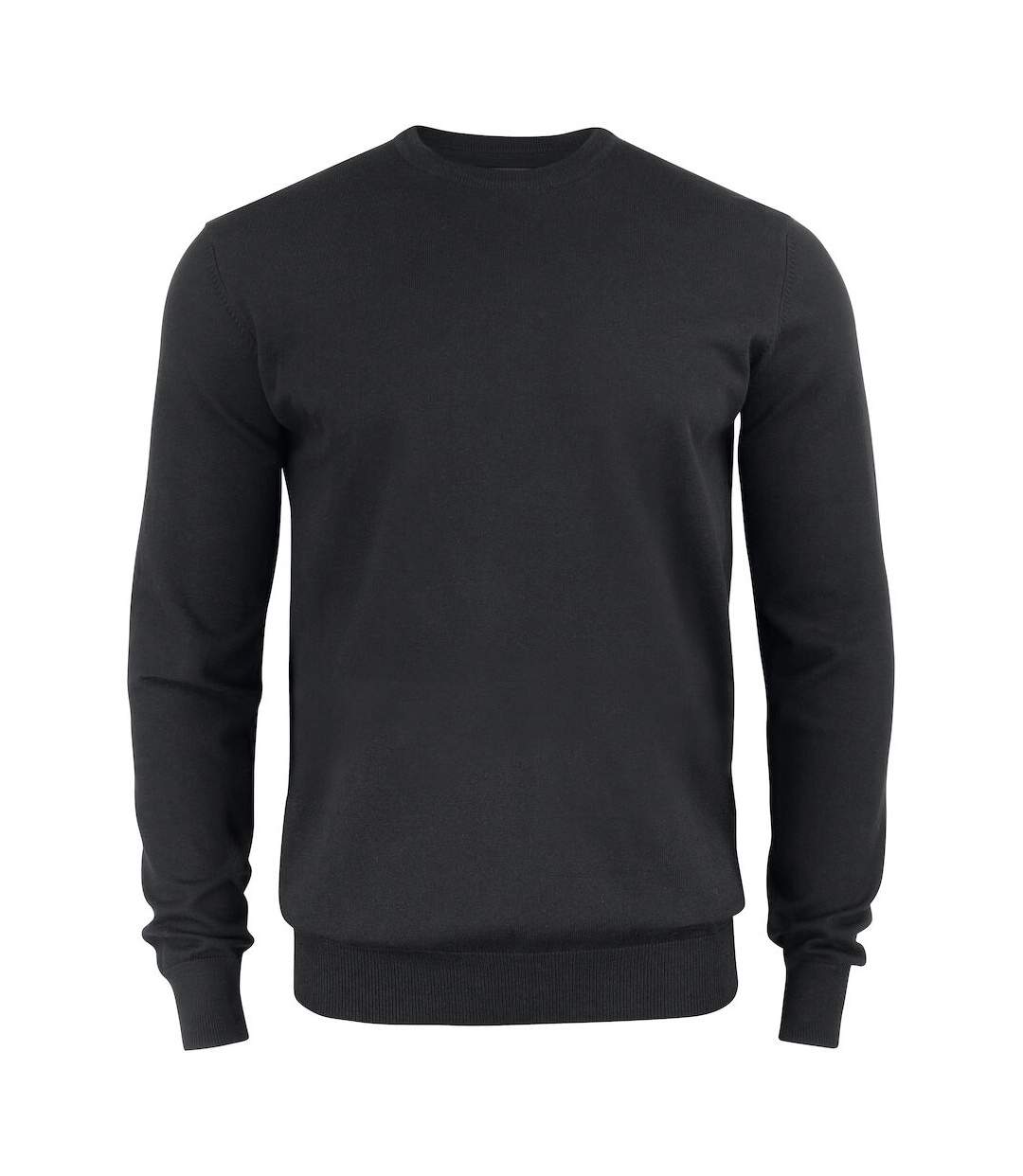 Mens Oakville Knitted Crew Neck Sweater Top Black Cutter & Buck-1