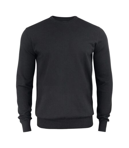 Mens Oakville Knitted Crew Neck Sweater Top Black Cutter & Buck