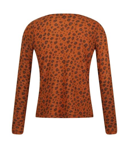 Womens/ladies Frayda Lightweight Cowl Neck Top Orange Regatta