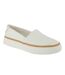 Womens/ladies Kameron Leather Slip-on Shoes White Toms-1
