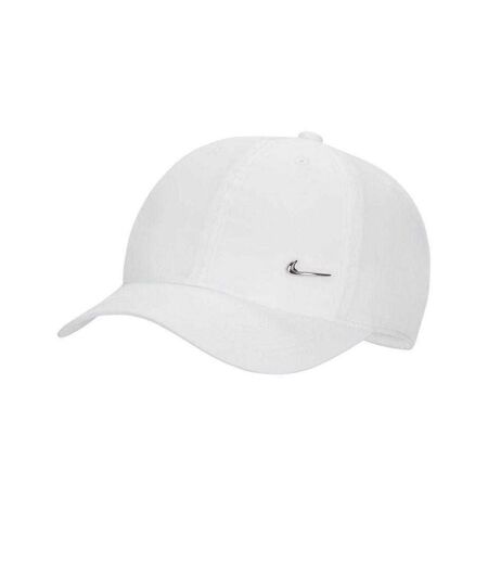 Casquette De Baseball Motif/style Swoosh Métallique Club Enfant Blanc Nike