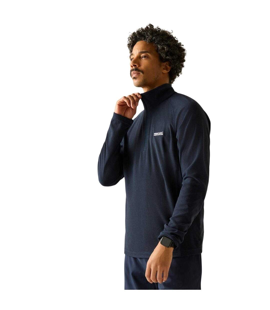 Haut Polaire Uni À Col Montant Zippé Homme Bleu Marine Regatta-4