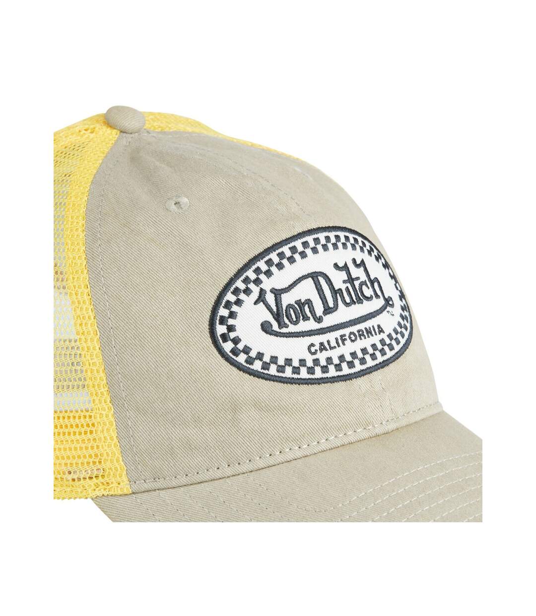 Casquette baseball avec filet effet usé et écusson Mac California Vondutch-3