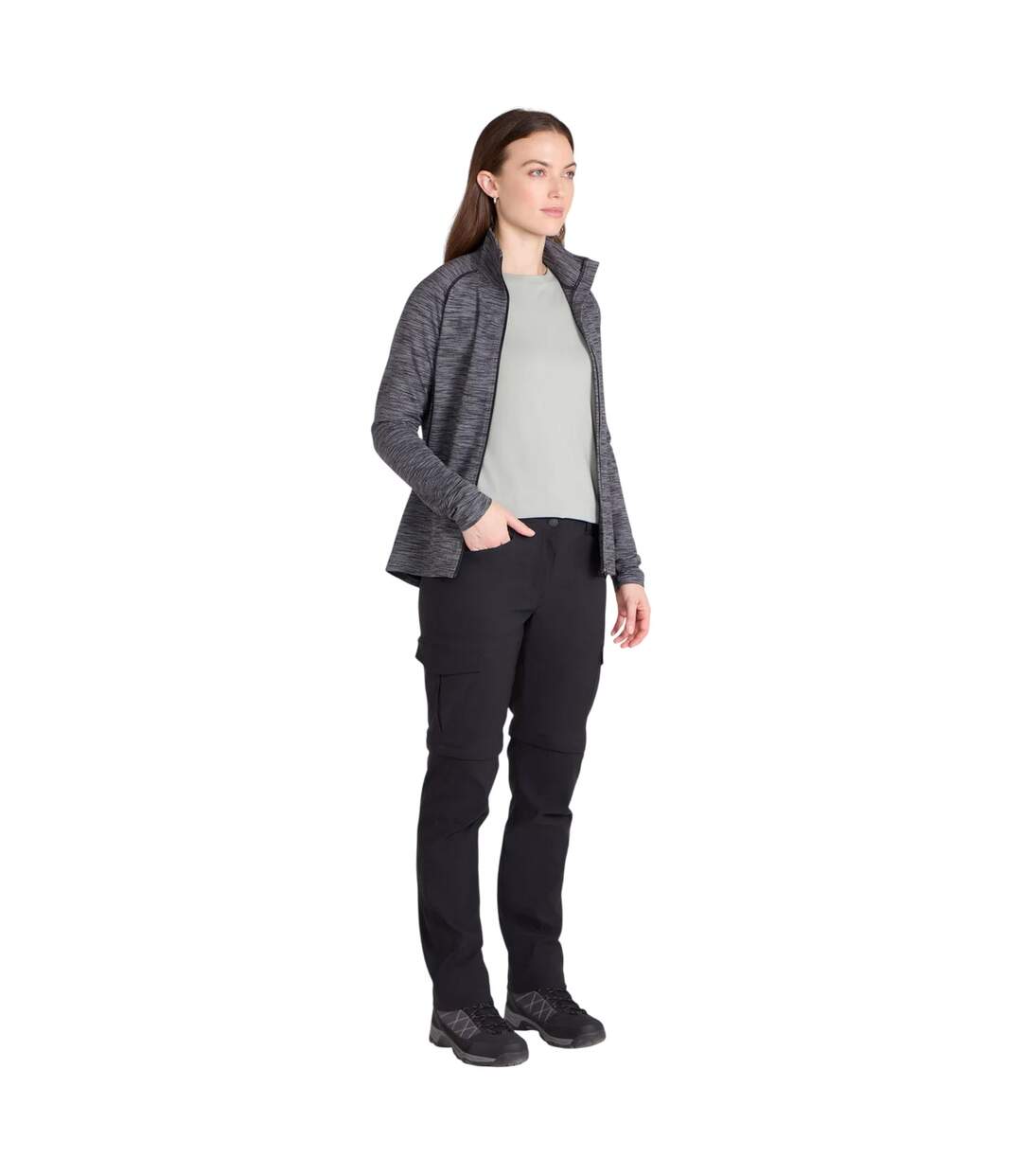 Womens/ladies Conniston Zip-off Trousers Black Mountain Warehouse-1
