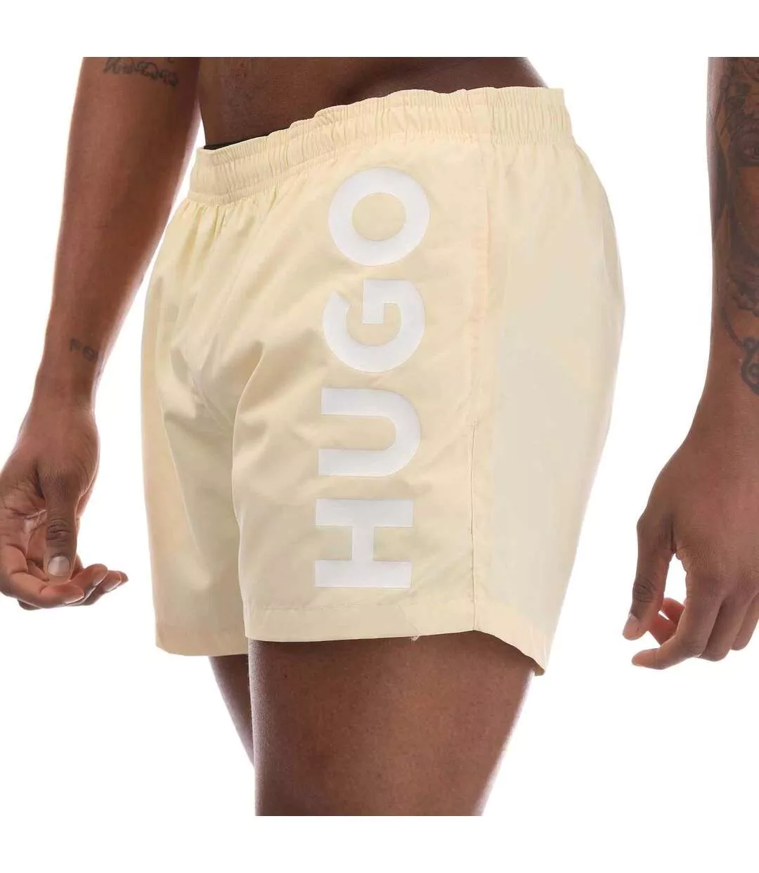 Short De Bain Style Logo Abas Homme Jaune Hugo-3