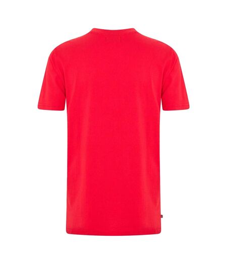 T-shirt Motif/style Logo Sur Poitrine London Homme Rouge Blanc Aquascutum