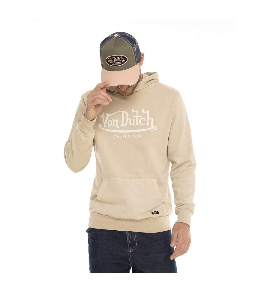 Sweat à capuche homme terry en acid wash Youth Vondutch-1