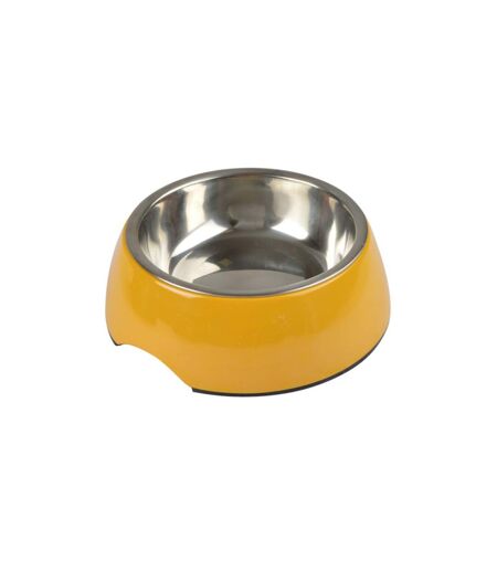 Gamelle pour Chien & Chat Bol Inox 14cm Moutarde