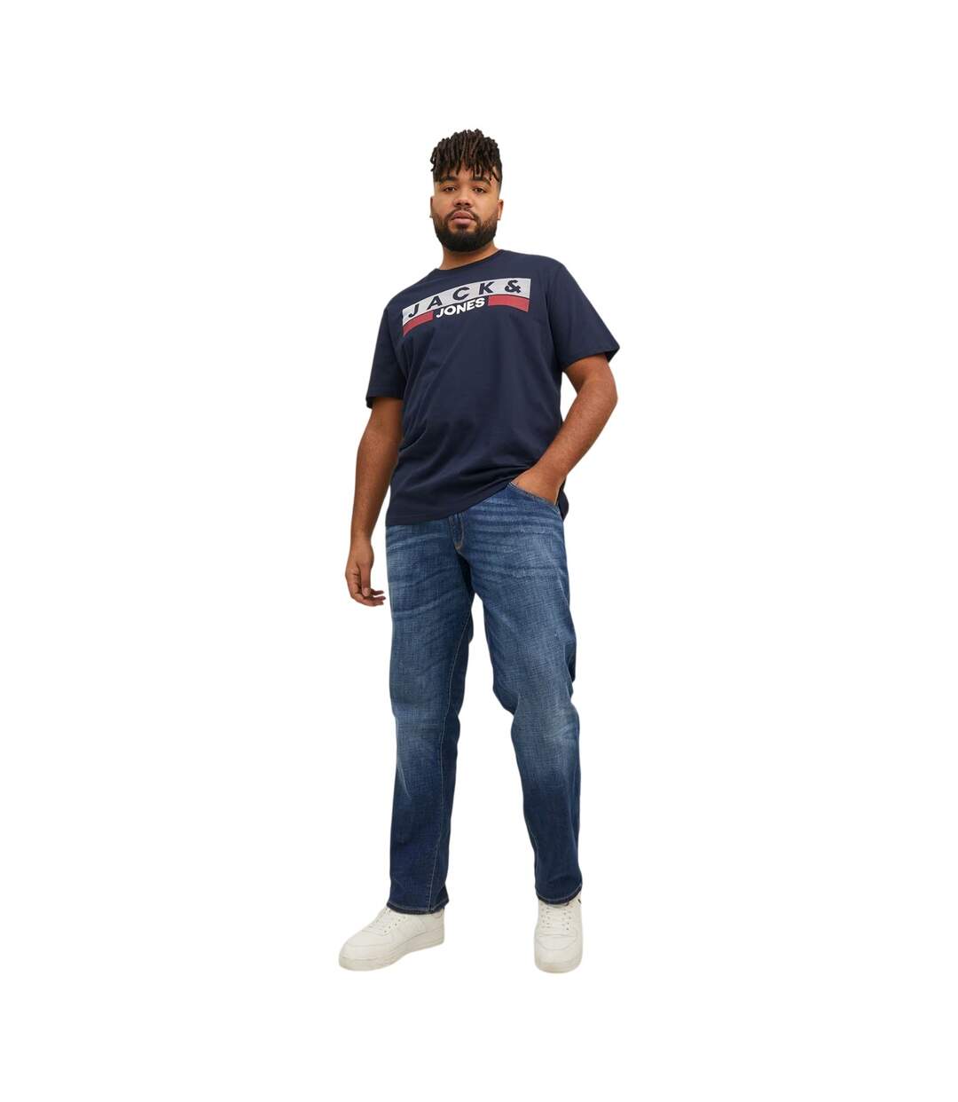 T-shirt Manches Courtes Motif/style Logo Homme Bleu Marine Foncé Jack And Jones-4