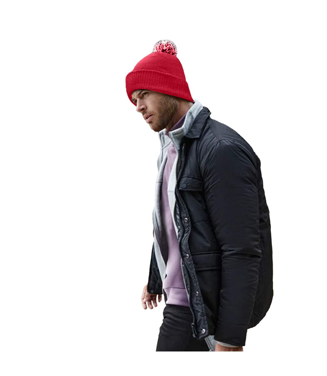 Beechfield Snowstar Recycled Beanie (Classic Red/White) - UTRW8435-3