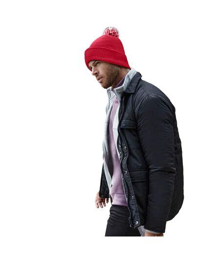 Beechfield Snowstar Recycled Beanie (Classic Red/White) - UTRW8435