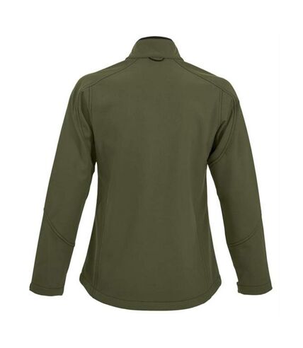 SOLS Womens/Ladies Roxy Soft Shell Jacket (Breathable, Windproof And Water Resistant) (Dark Green) - UTPC348