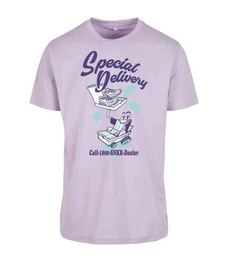 T-shirt Special Delivery Homme Lilas Mister Tee