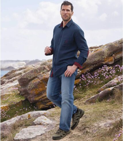Pohodlné strečové džínsy rovného střihu Regular 