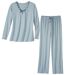 Women's Blue Patterned Pyjamas