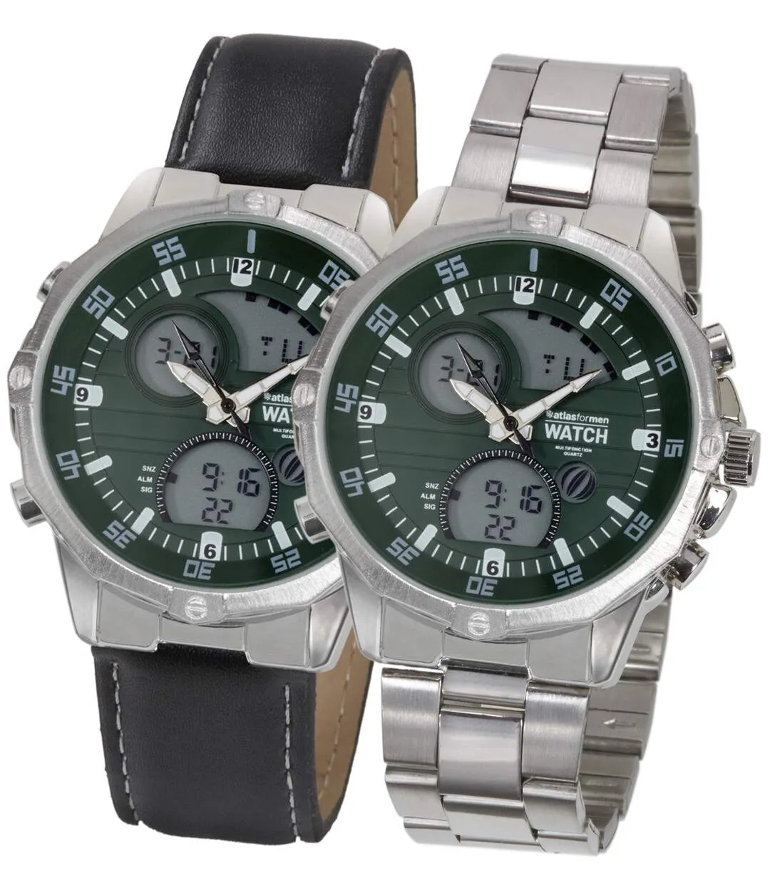 Men's Watch + 2 Interchangeable Straps-7