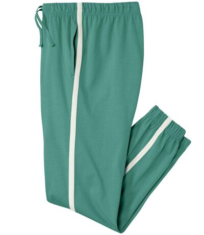 Men's Green Lounge Trousers - Elasticated Waist