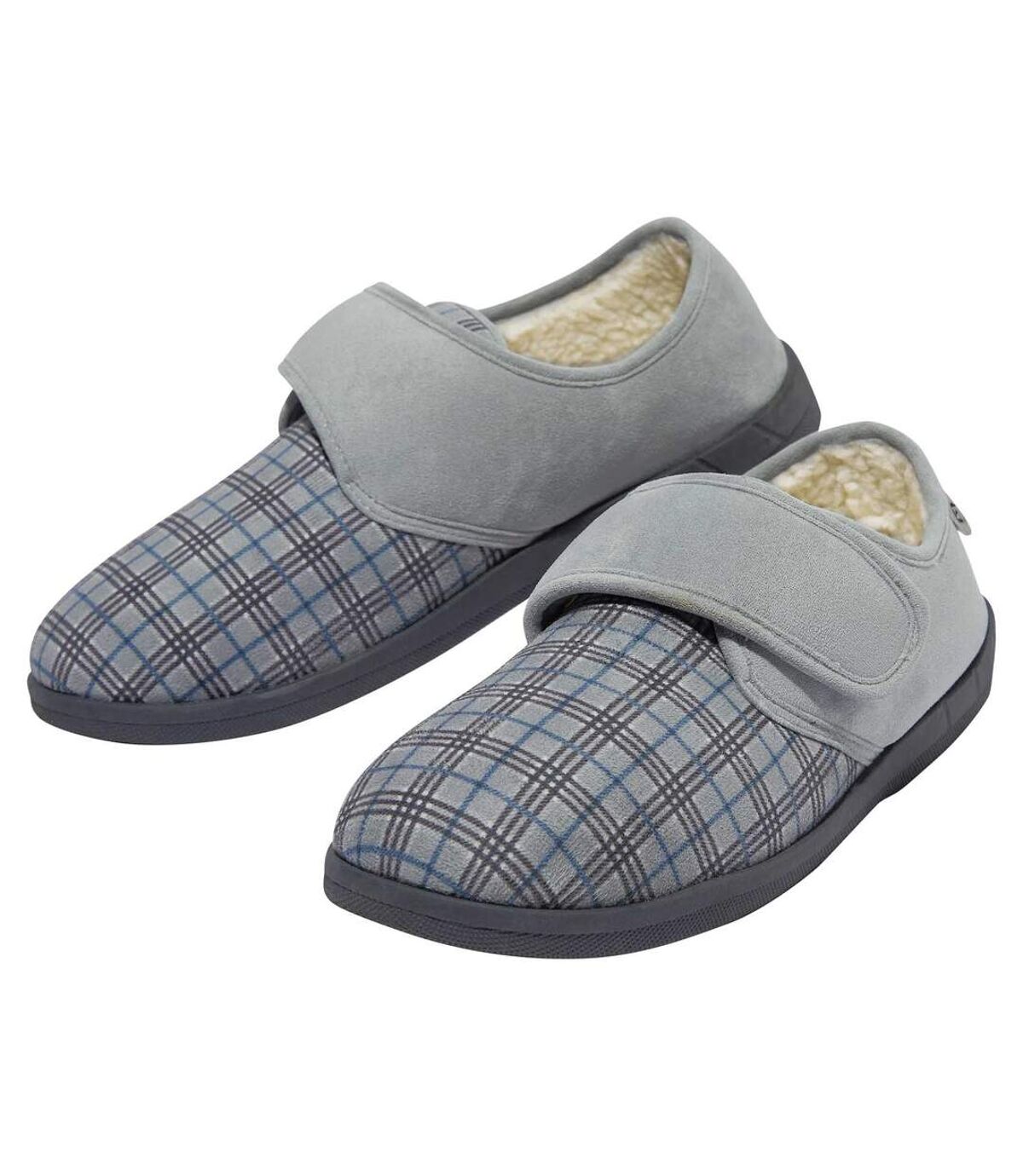 Men's Grey Sherpa-Lined Slippers Atlas For Men