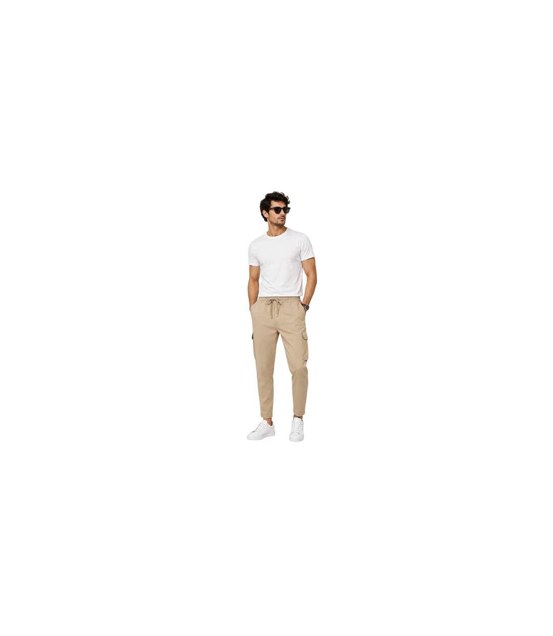 Mens Urbanex Cargo Trousers Pastel Green Boss-1