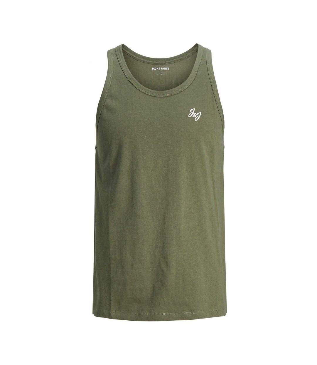 Lot De 5  Débardeurs Homme Noir Gris Bleu Marine Vert Blanc Jack And Jones-2