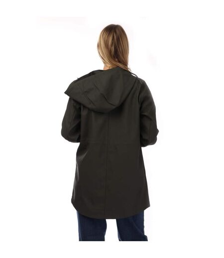 Womens/ladies Malou Coated Raincoat Olive Vero Moda