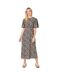 Womens/ladies ditsy floral empire flutter midi dress multicoloured Dorothy Perkins