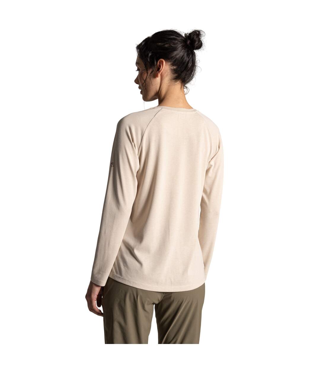 Womens/ladies Nour Nosilife Long-sleeved T-shirt Oyster Marl Craghoppers-3
