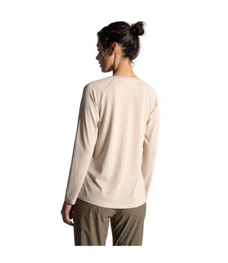 Womens/ladies Nour Nosilife Long-sleeved T-shirt Oyster Marl Craghoppers