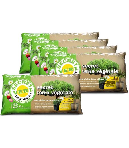 Terrreau bio secret terre végétale 40 litres (lot de 5)