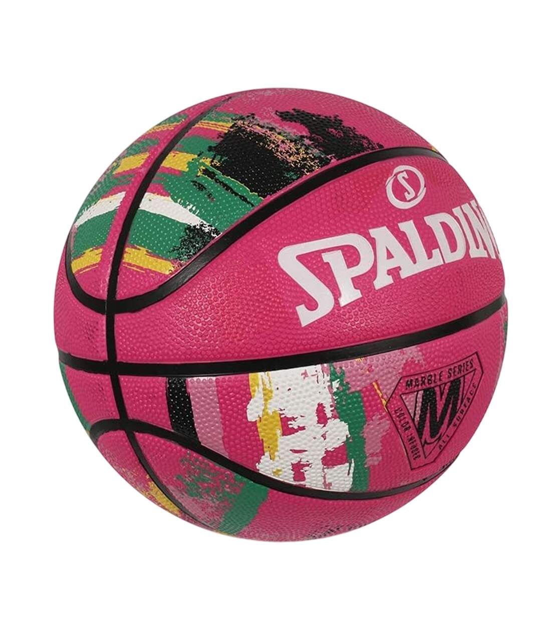 Ballon De Basket Motif/style Marbré Taille 7 Rose Spalding-3