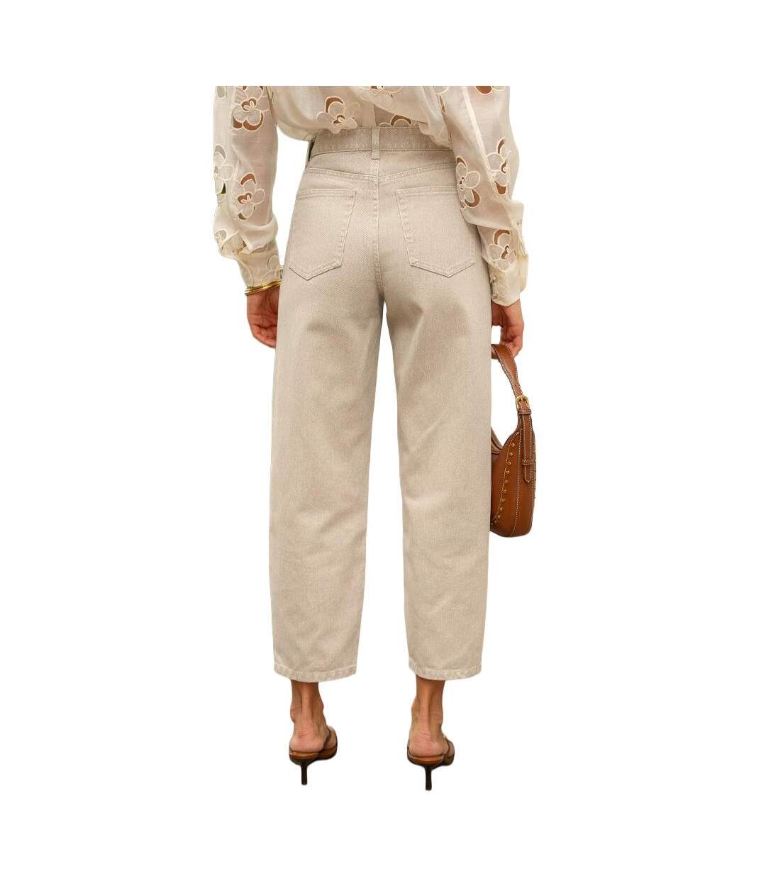 Jean barrel beige femme oraije bony-2