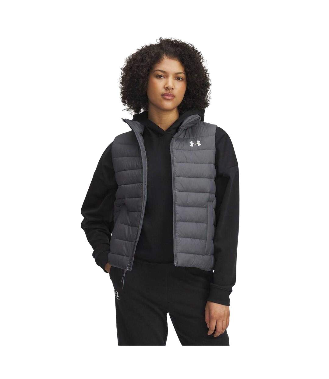 Womens/ladies Performance Puffer Jacket White Castlerock Under Armour-1